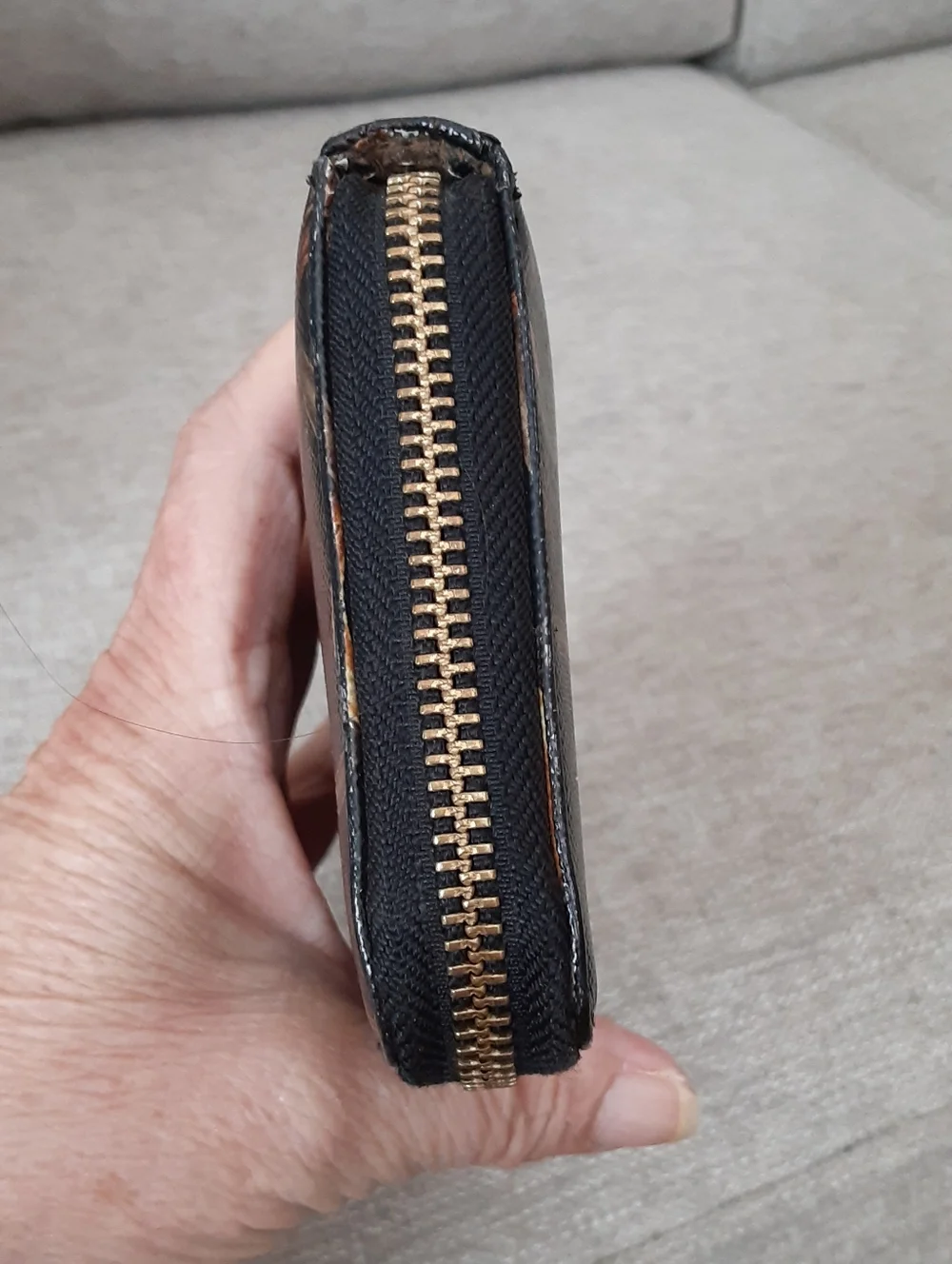 Lauren Ralph Lauren Black Printed Leather Wallet